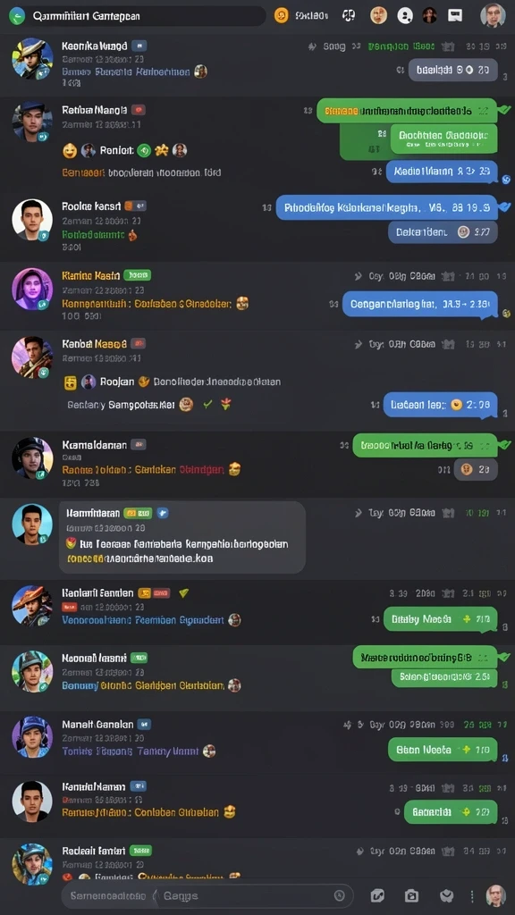 adi99 - Fitur interaksi sosial dengan pemain lain.